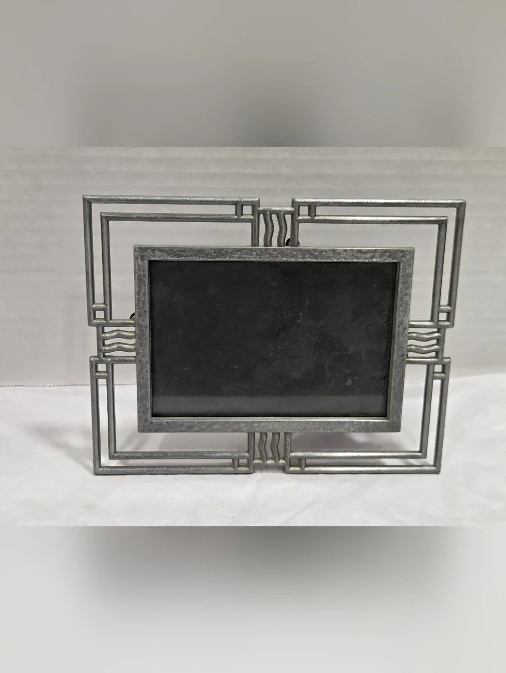 Vintage Art Deco Style Pewter Picture Frame